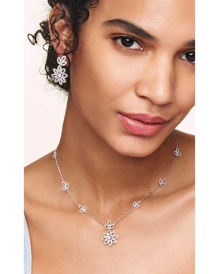 Bloomingdale's Diamond Flower Statement Necklace in 14K White Gold, 1.50 ct. t.w. - Exclusive 2