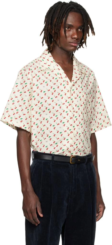 Valentino Beige Cotton Poplin Bowling Shirt 2