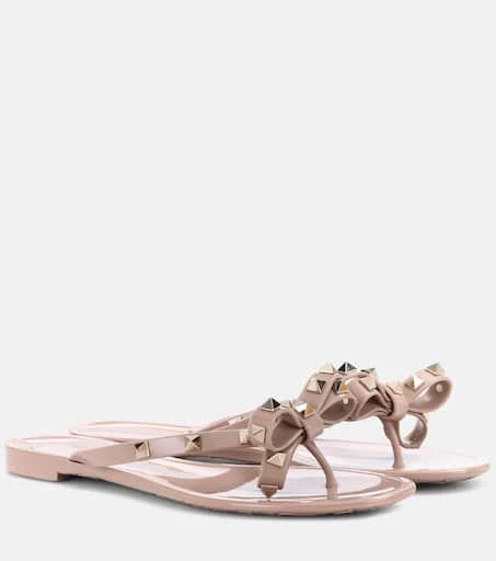Valentino Valentino Garavani Rockstud PVC thong sandals 1