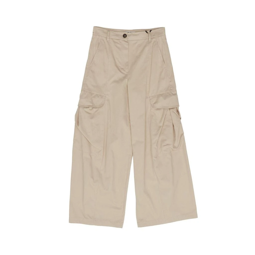 Max Mara Button Detailed Wide Leg Pants 1