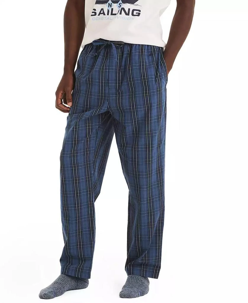 Nautica Men's Plaid Plaid Poplin Pajama Pants 1
