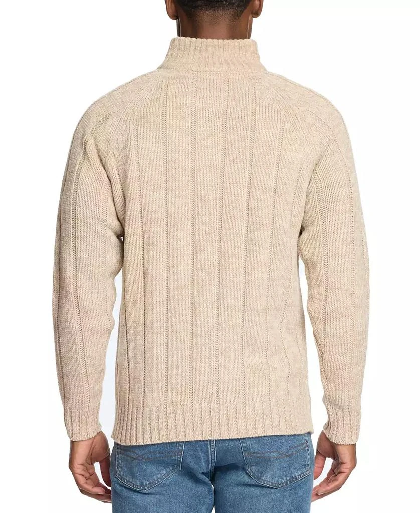 Weatherproof Vintage Men's Cable Knit Quarter Button Long Sleeve Sweater 2