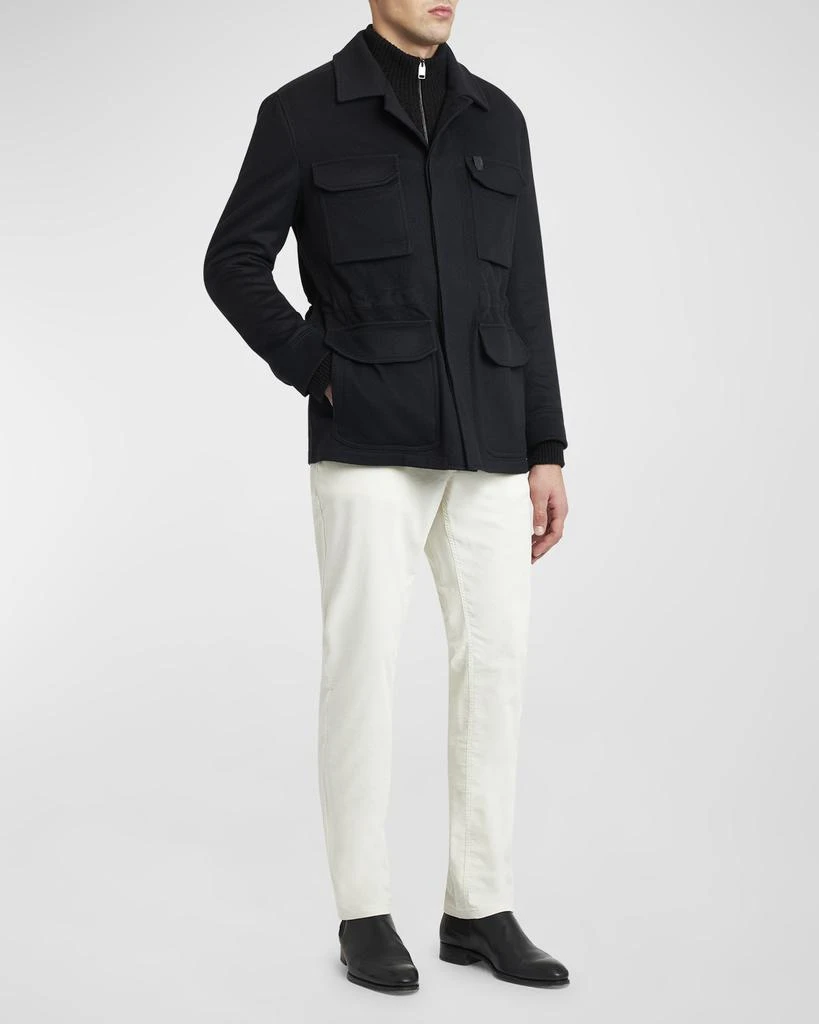 Brioni Men's Sahariana Wool-Cashmere Utility Jacket 2