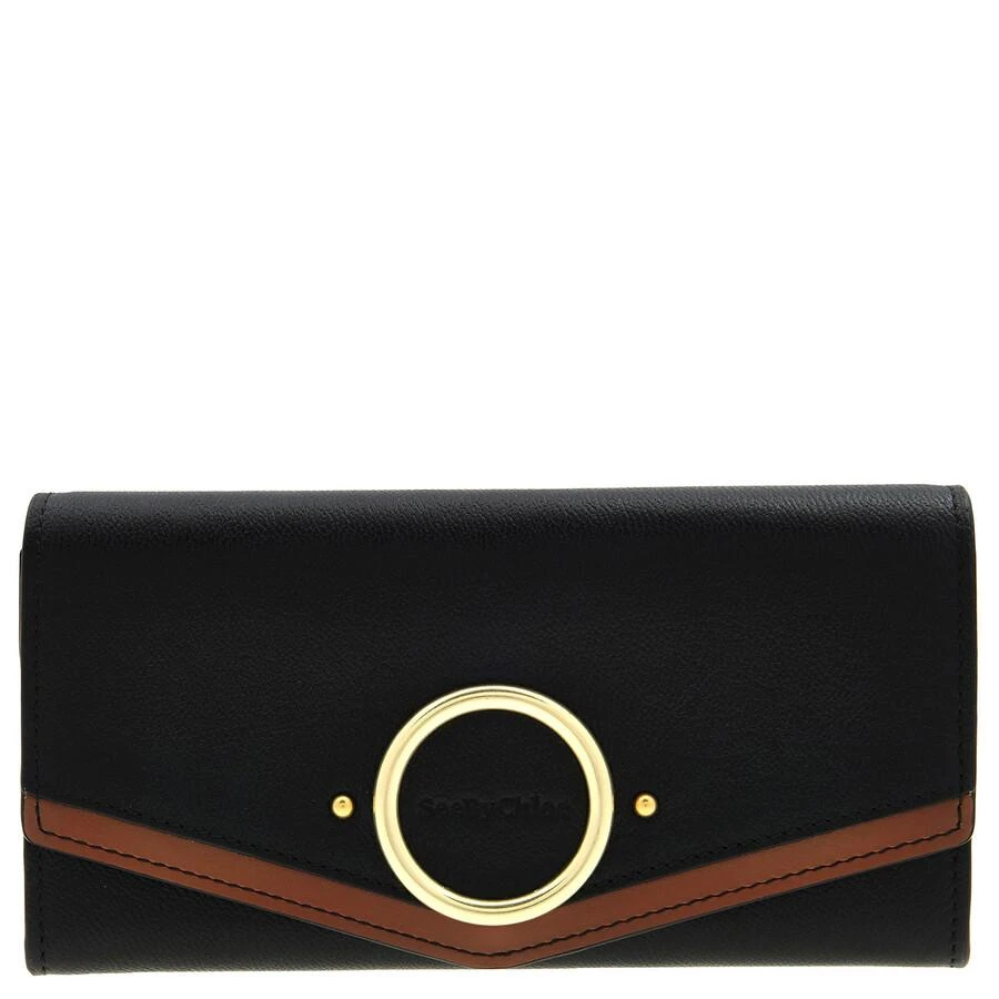 See by Chloé Aura Long Leather Flap Wallet 1