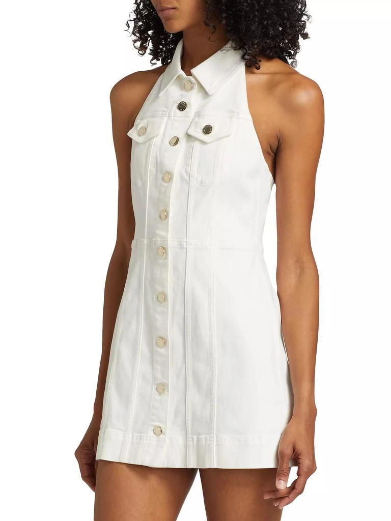 Alice + Olivia Kendall Denim Halter Minidress 4