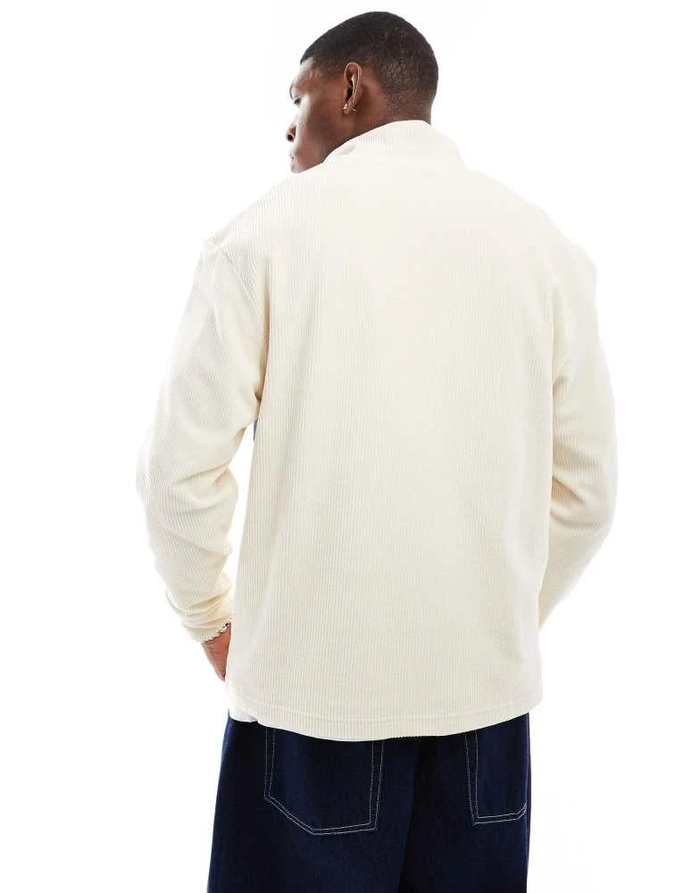 Parlez Parlez Inwood quarter-zip colour block rib sweatshirt in multi 3