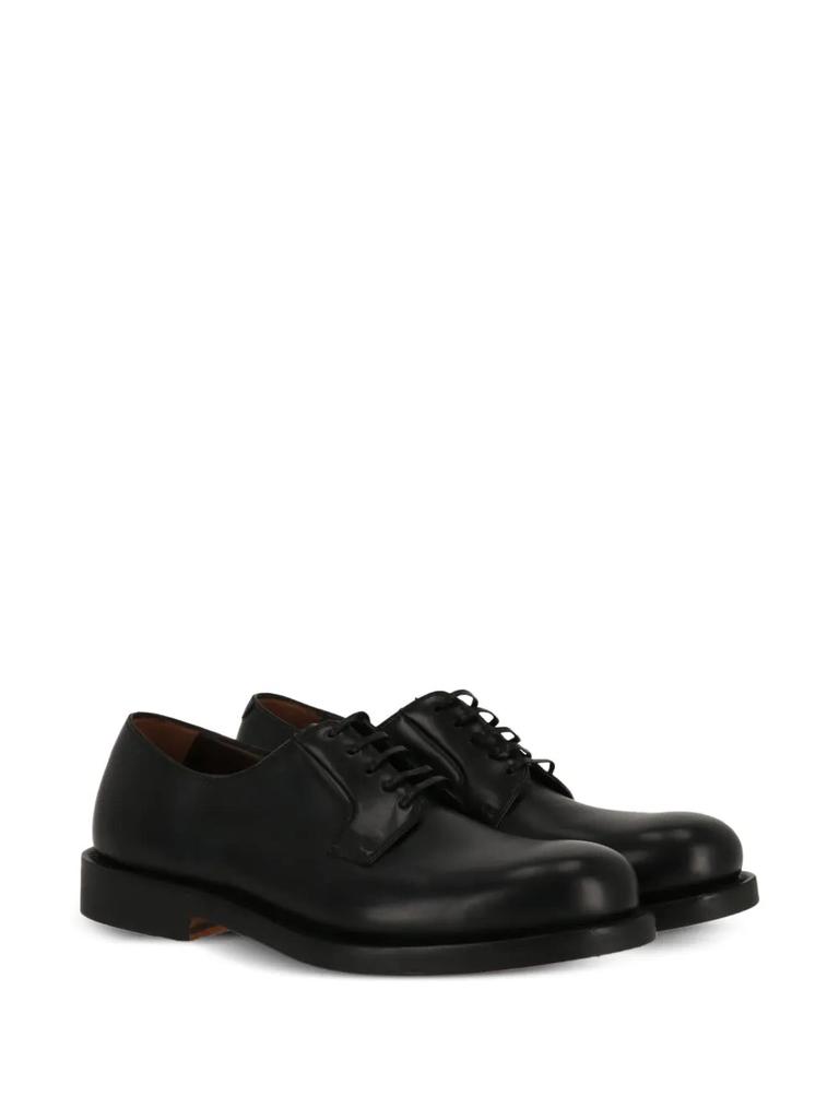 Salvatore Ferragamo Ferragamo Leather Derby Shoes in Black 020724752324