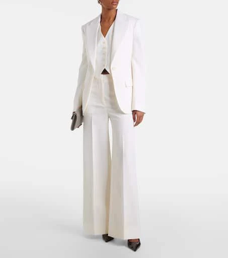 Stella McCartney High-rise pleated wool wide-leg pants 2