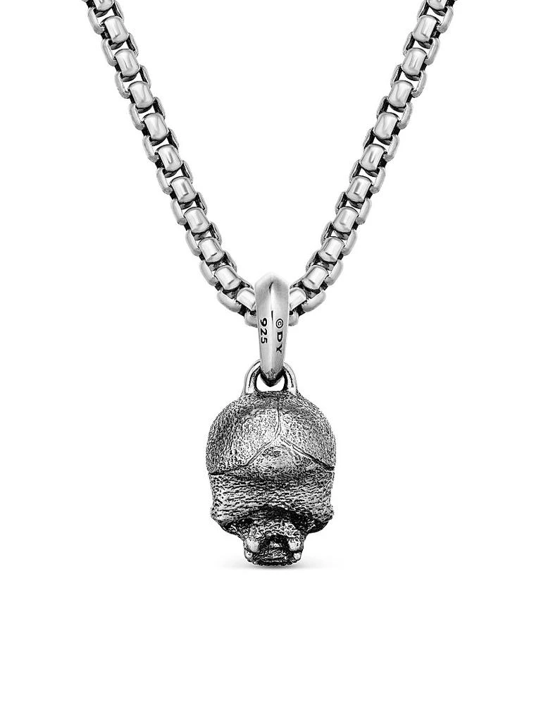 David Yurman Sterling Silver Waves Skull Amulet 4