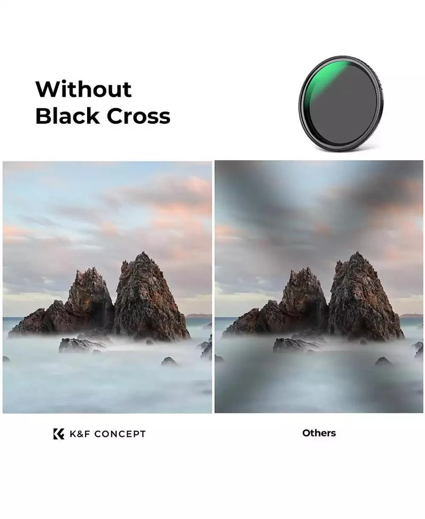 K&F Concept 49mm Nano-X ND2-32 1-5 Stop Magnetic Variable Neutral Density Lens Filter 3