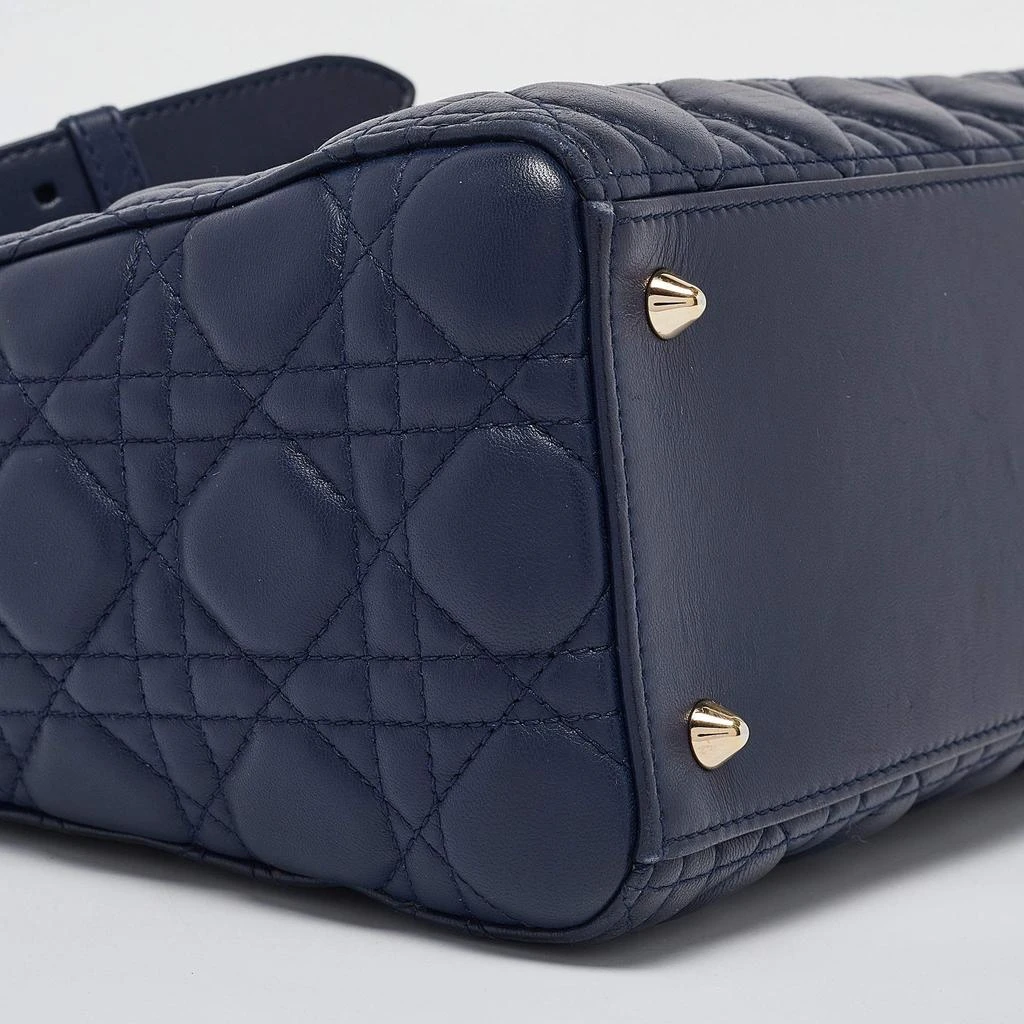 Dior Dior Navy Blue Cannage Leather Medium Lady Dior Tote 14