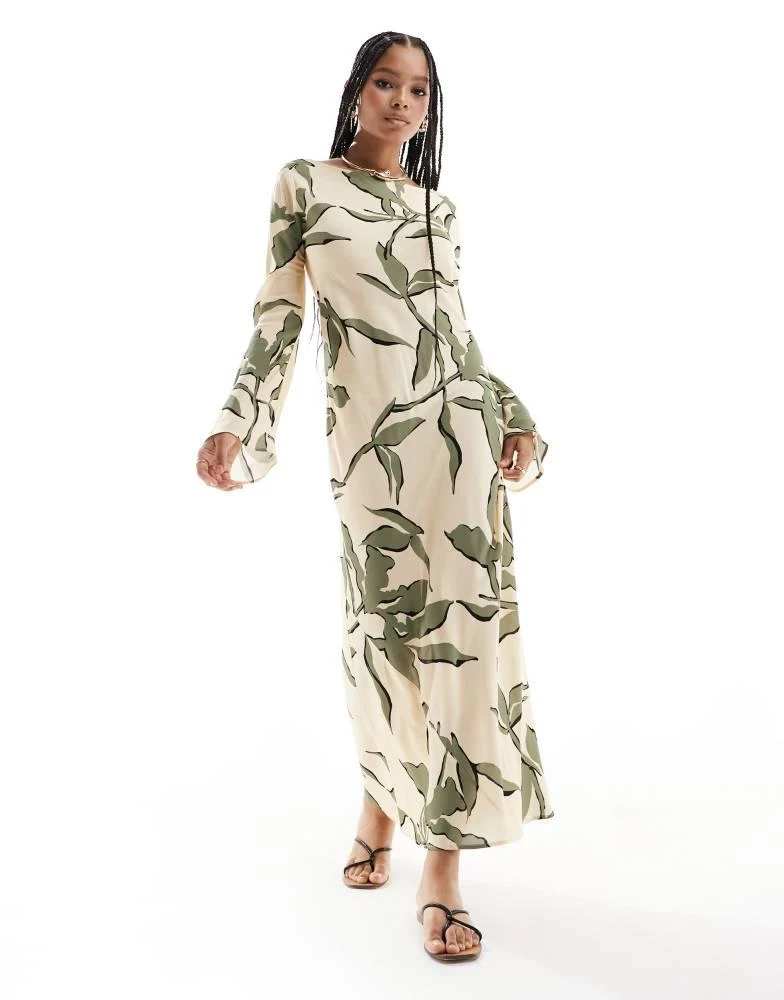 slim fit dress slacks Cream Floral Dress – Merrick Cole Boutique main image 1