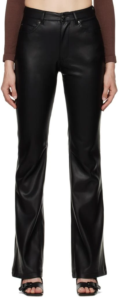 Ksubi Black Soho Faux-Leather Trousers 1