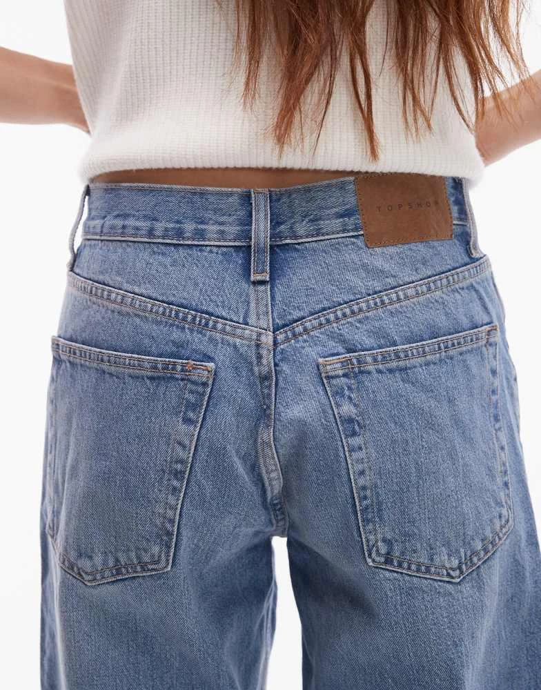 Topshop Topshop Runway mid rise straight cropped jean in bleach 4