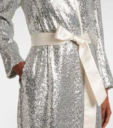 Markarian Allegra sequined wrap coat 5