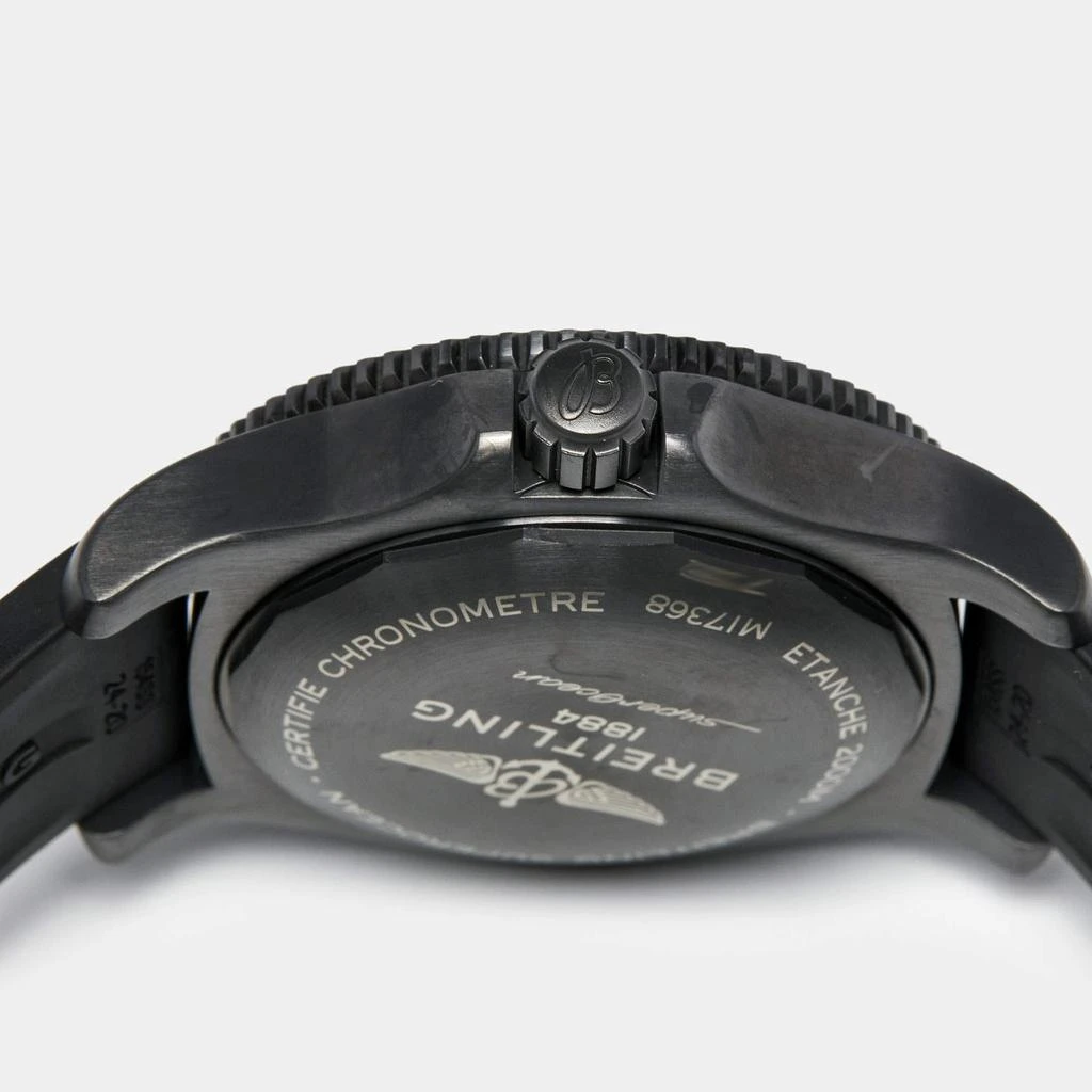 BREITLING Breitling Black PVD Coated Stainless Steel Rubber Superocen II M17368B71B1S1 Men's Wristwatch 46 mm 6