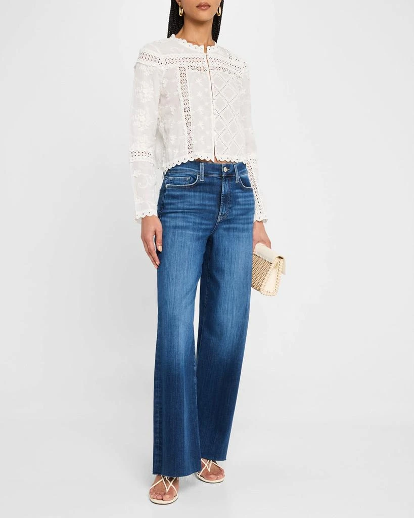 Johnny Was Calista Cropped Lace-Inset Jacket 2