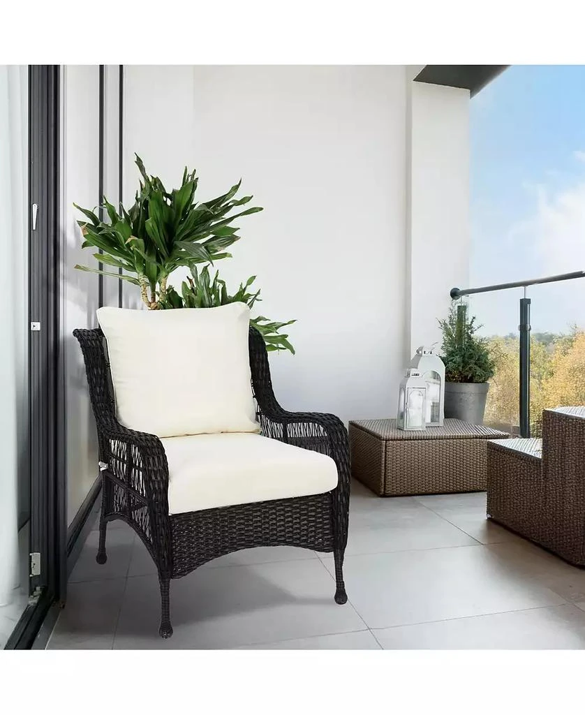 Aoodor 21x21 Inch Outdoor Deep Seat Cushion Set with Adjustable Straps and Waterproof 4