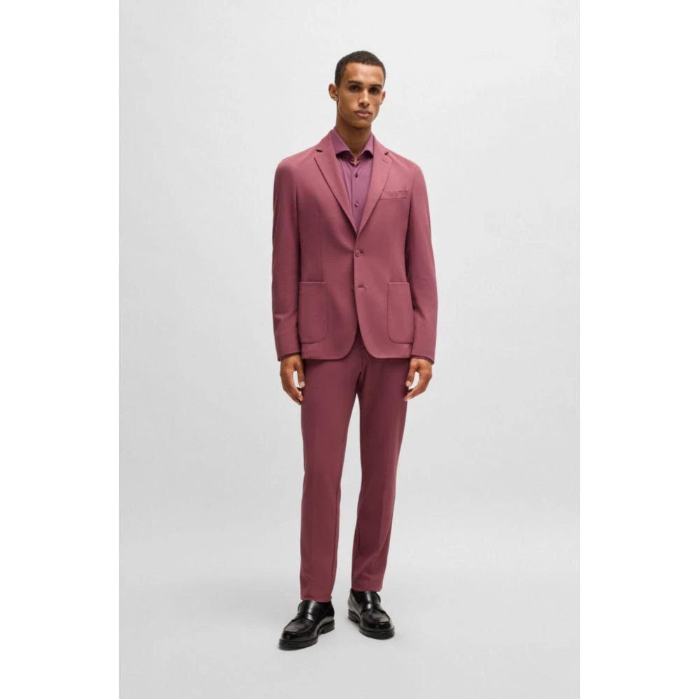 Hugo Boss Slim-fit shirt in structured performance-stretch jersey 2