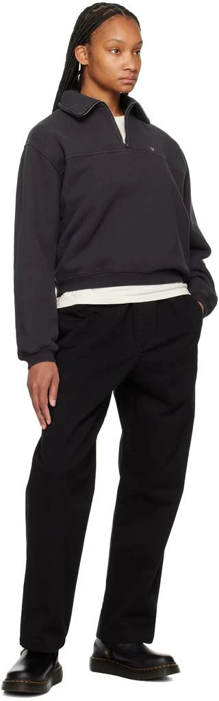 STUSSY Black Half-Zip Sweatshirt 4
