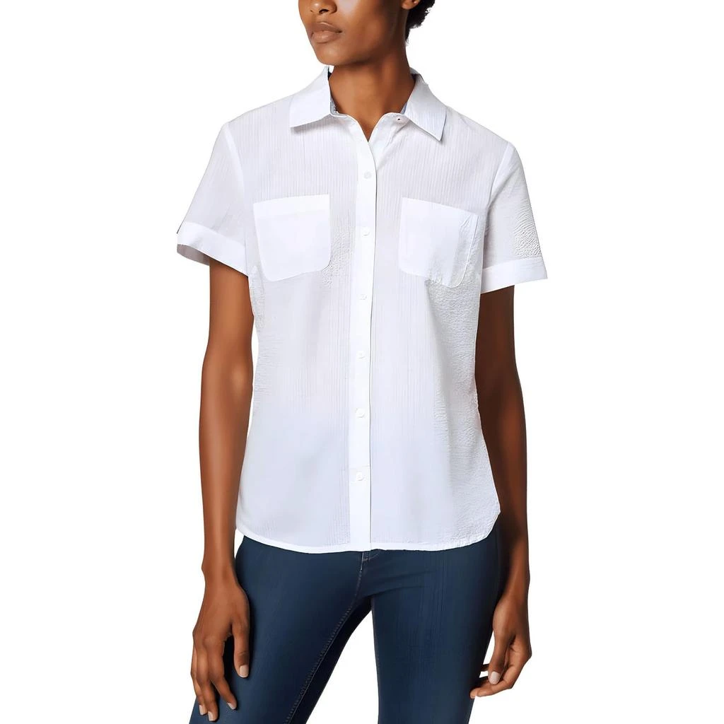Nautica Jeans Co. Womens Pocket Cotton Button-Down Top 4