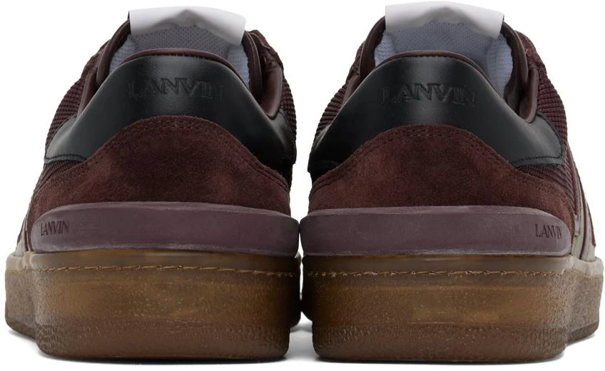 Lanvin Burgundy Clay Mesh Sneakers 2