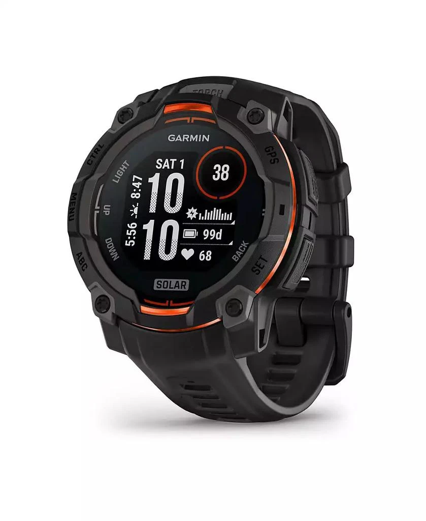 Garmin Instinct 3, 45mm Solar, Black/Black