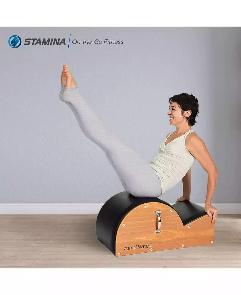 Stamina Products Stamina AeroPilates Wooden Padded Spine Posture Corrector Stretching Barrel 2