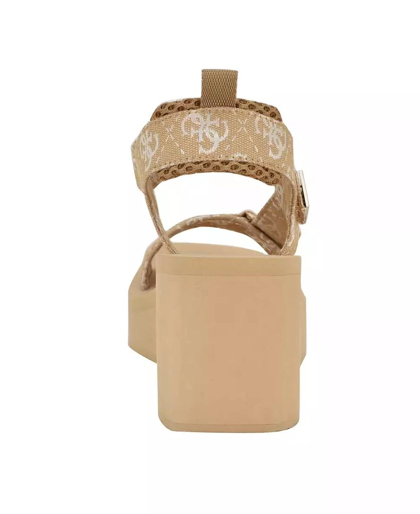 GUESS Women
s Daysa Quattro-G Strappy Eva Wedge Sandals 3