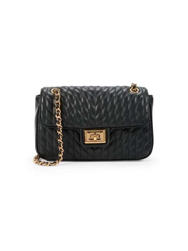 Karl Lagerfeld Paris Agyness Quilted Leather Shoulder Bag 1