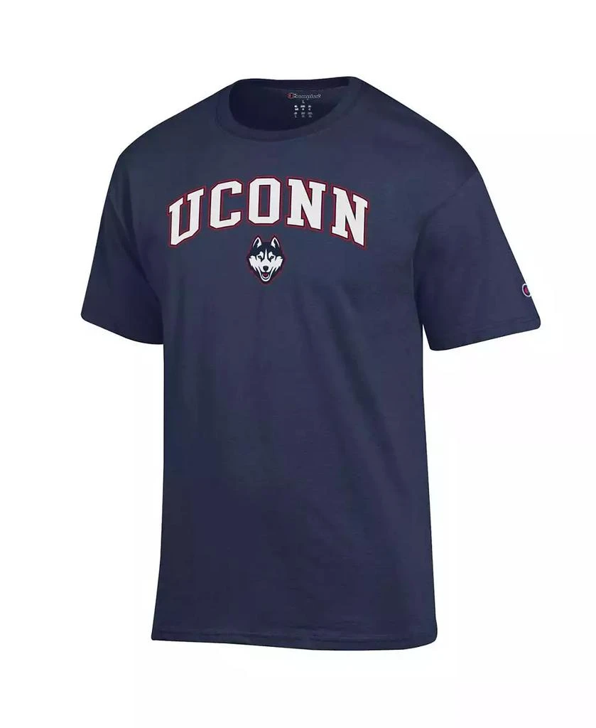 CHAMPION Men's Navy UConn Huskies Arched Logo T-Shirt 2