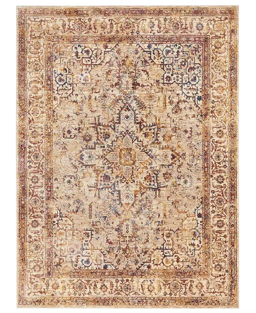 KM Home Mink Home Taza Heriz 2' 3" x 7' 6" Runner Rug 1