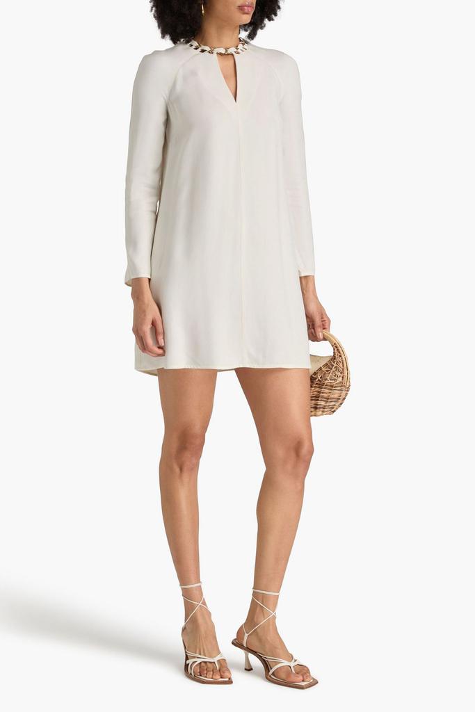 Zimmermann Chain-embellished crepe mini dress