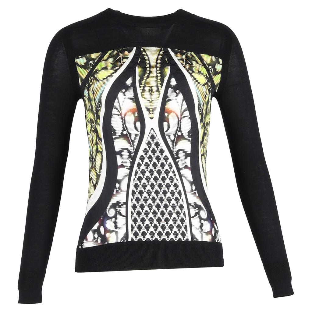 PETER PILOTTO Printed Sweater in Black Wool