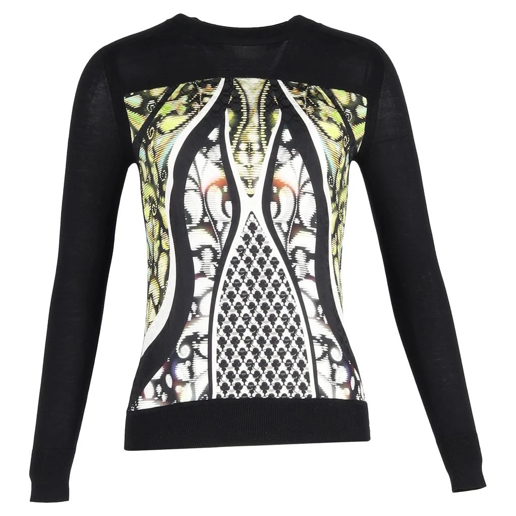 PETER PILOTTO Printed Sweater in Black Wool 1
