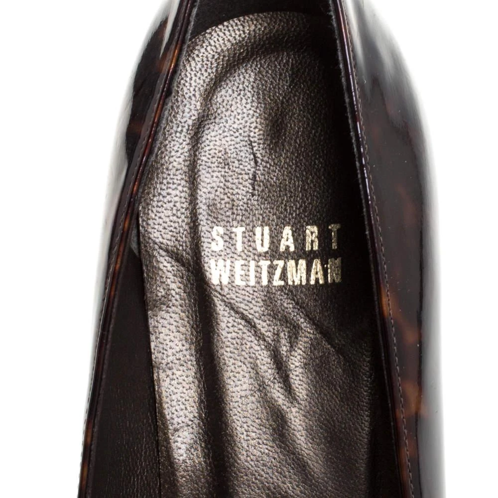 Stuart Weitzman Stuart Weitzman Brown Patent Leather Peep Toe Pumps Size 39 7