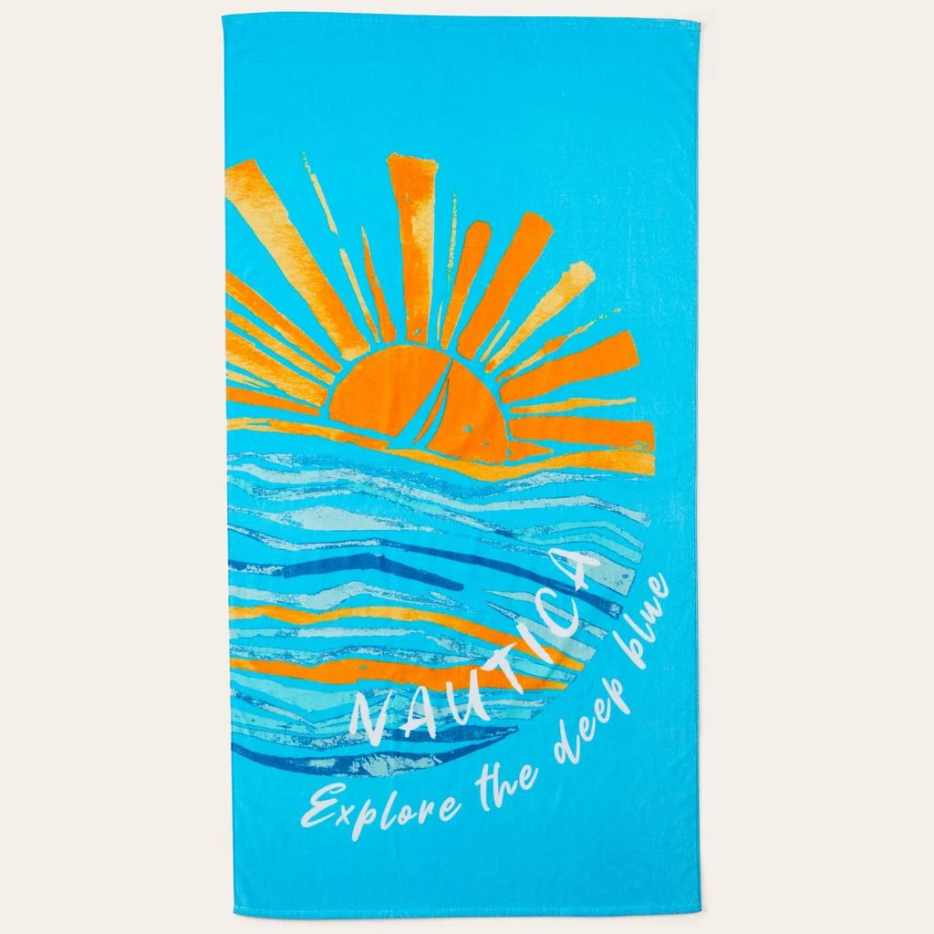 Nautica Nautica Mens Sunrise Print Beach Towel 1