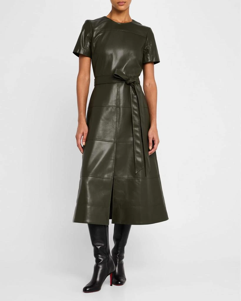 Tanya Taylor Ella Vegan Leather Midi Dress - Dresses & Skirts - Free  Shipping - BeyondStyle
