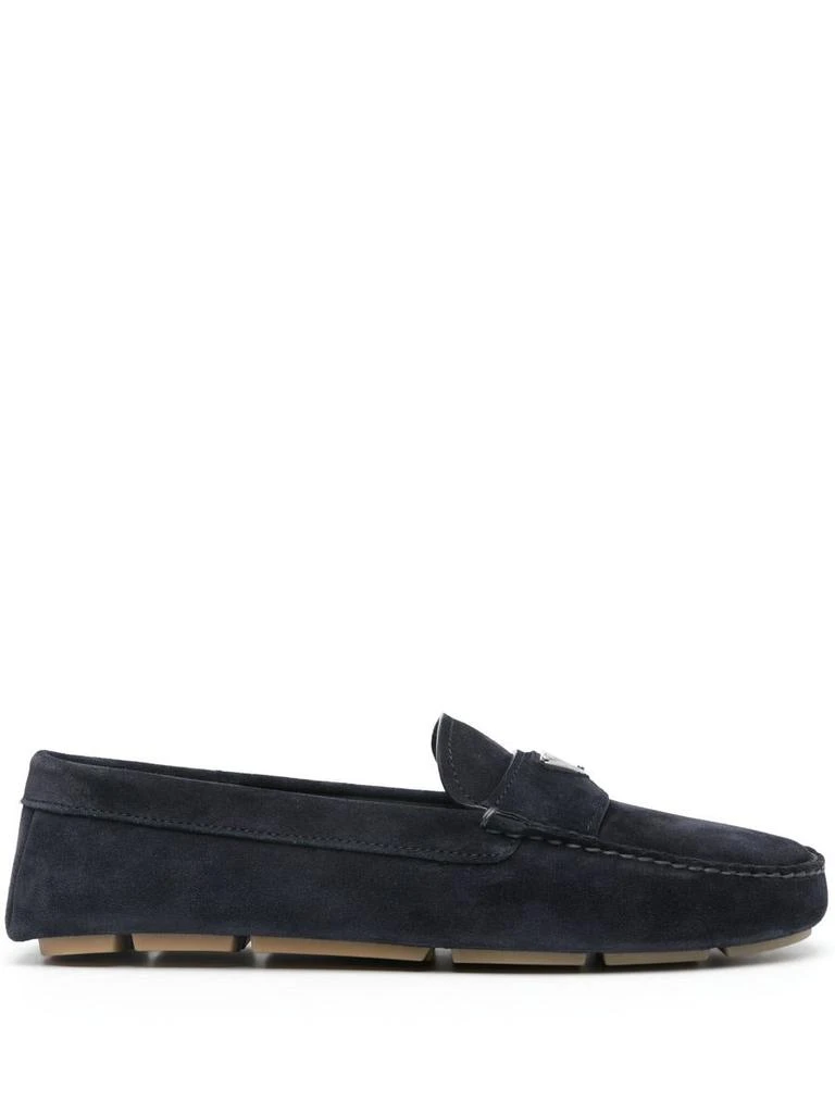 Prada Prada Suede Leather Driver Loafers Shoes 1