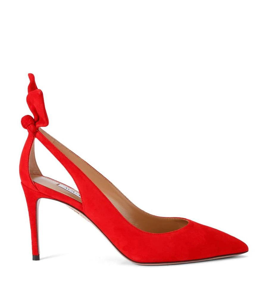 Aquazzura Suede Bow Tie Pumps 85 1