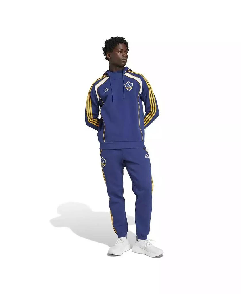 Adidas Men's Navy LA Galaxy 2025 Travel Pullover Hoodie 3