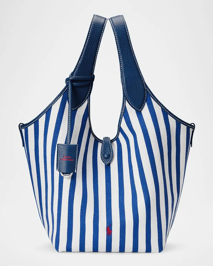 Ralph Lauren Polo Play Striped Canvas Tote Bag 1