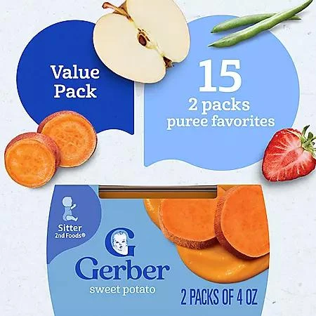 Gerber Gerber 2nd Foods Fruit & Veggie Variety Pack, 4 oz., 30 ct. 11