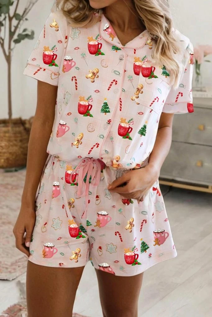 Little Daisy Closet Little Daisy Closet - Christmas Short Pajama Set