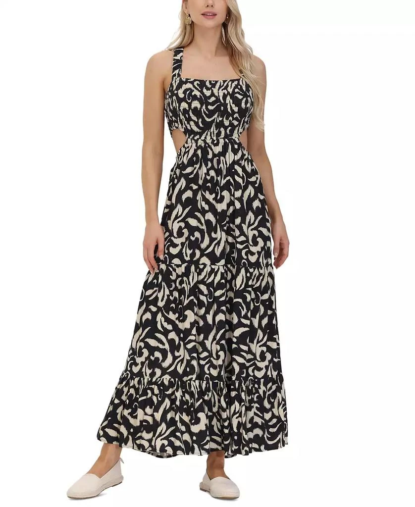 Frye Women's Smocked Cutout Maxi Dress 1