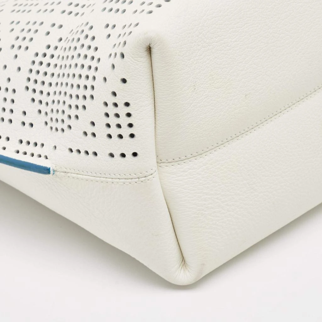 Dior Dior White Cannage Perforated Leather Dioriva Tote 11