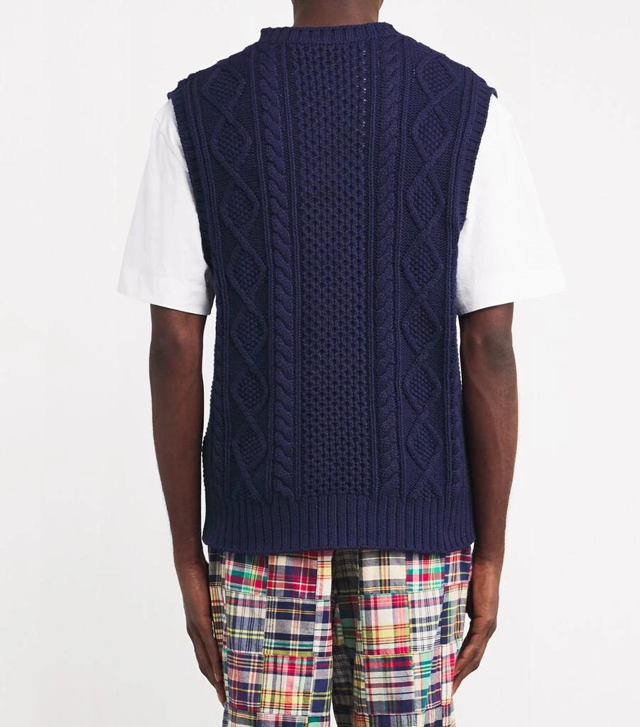 Ralph Lauren Cotton Aran-Knit Sweater Vest 4