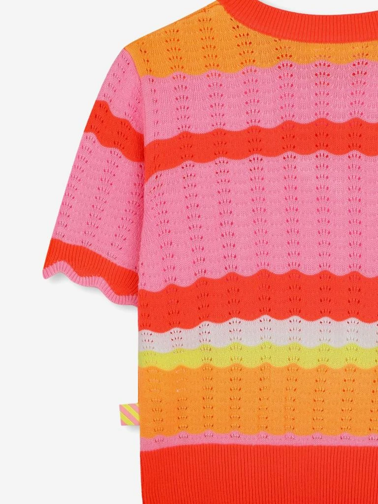 Billieblush Girls Striped Knitted Sweater in Orange 4