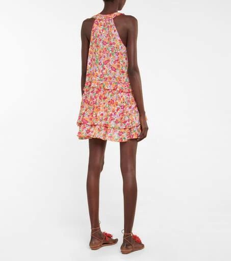Poupette St Barth Mae floral ruffled minidress 3
