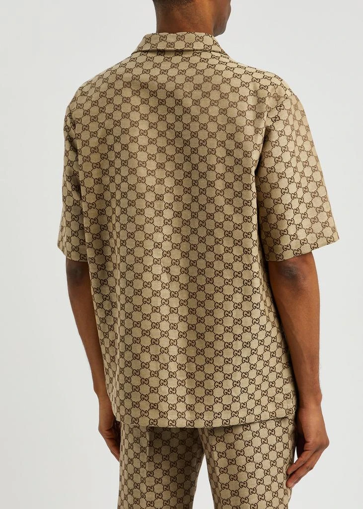 Gucci GG-jacquard linen-blend shirt 3